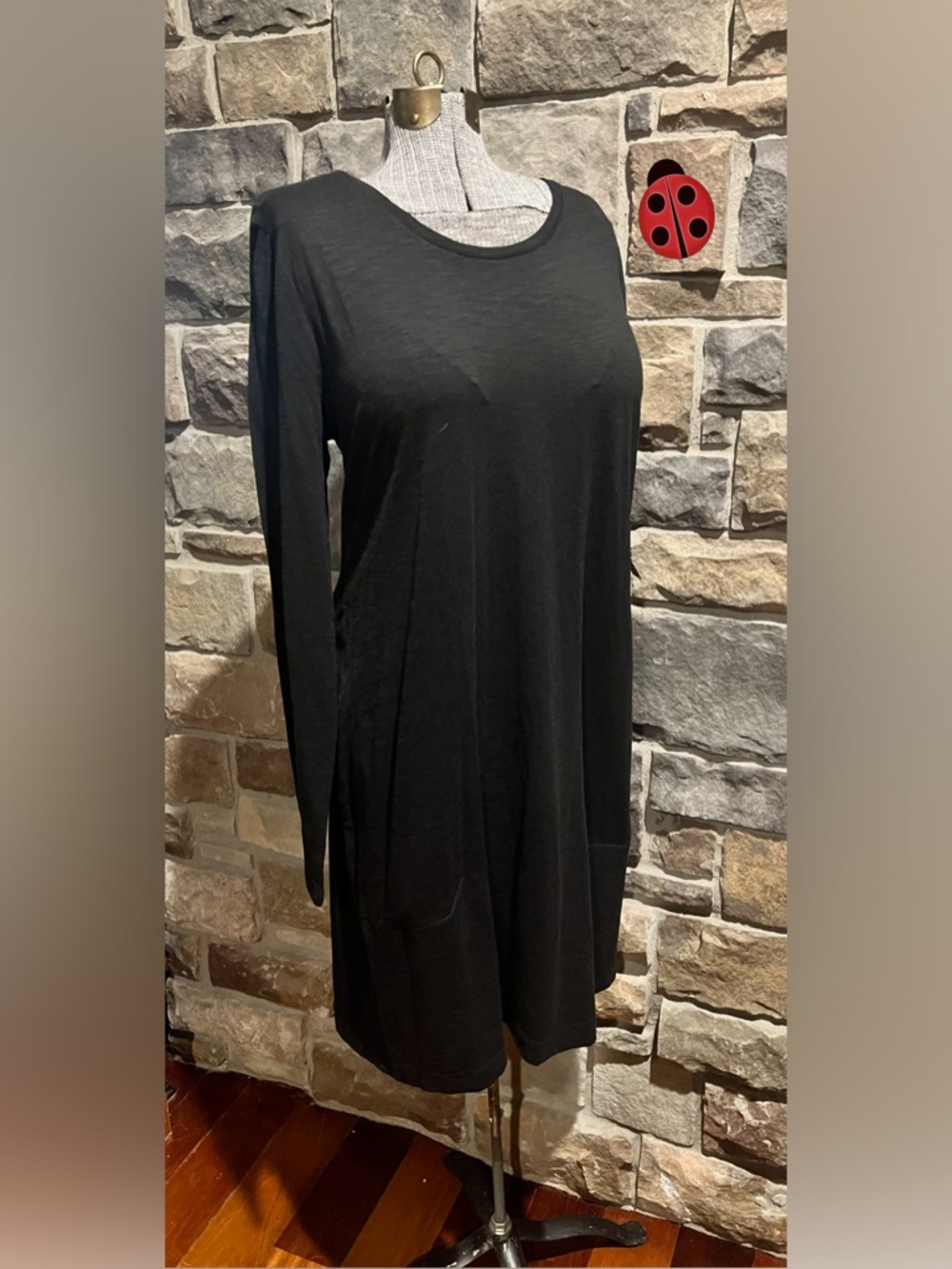 Duluth Trading Co Black Long Sleeve Knit Dress